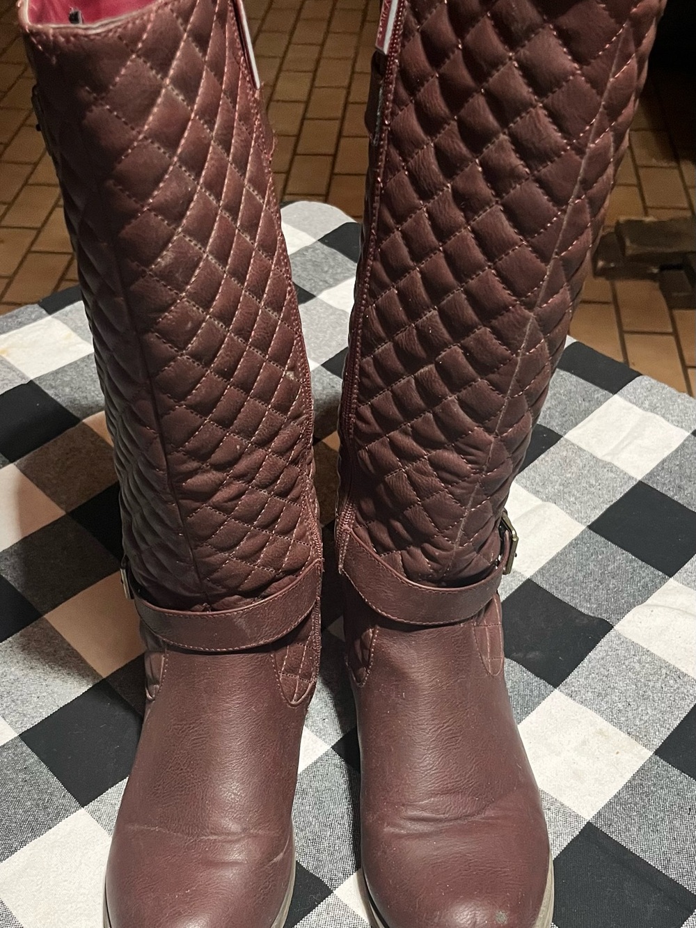 Women’s Quilted Over-the-Knee Riding Boots- With Card/Identification Holders